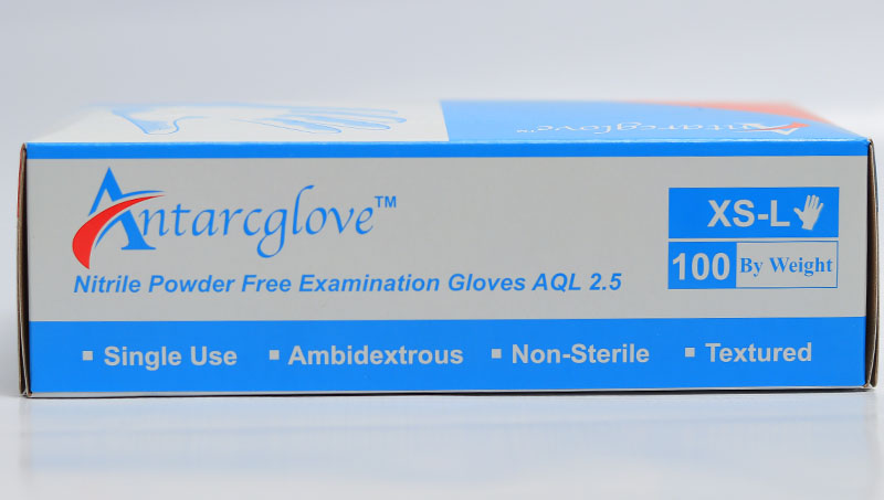 NITRILE POWDER FREE BLUE EXAMINATION GLOVES - Image 2